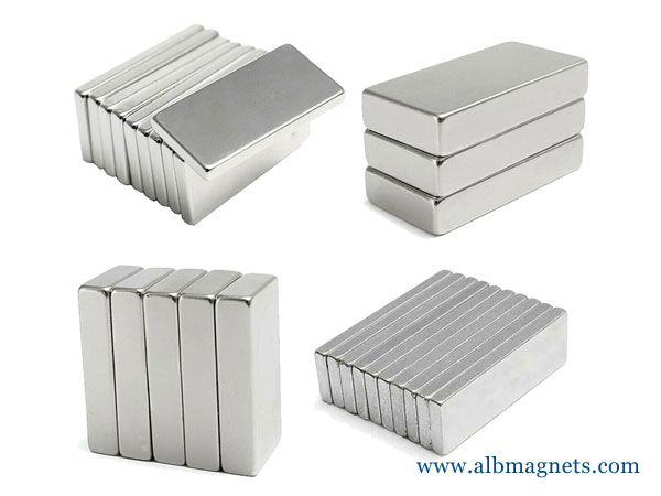 Rare-Earth Metal Neodymium Magnet 50 x 20 x 5 mm Powerful Neodymium Bar Magnets Double-Sided Extremely Powerful Refrigerator for Multi-Use 