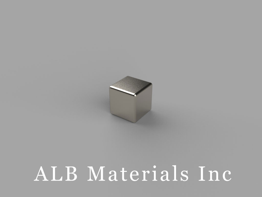 B444-N52 Neodymium Magnets, 1/4 inch x 1/4 inch x 1/4 inch thick